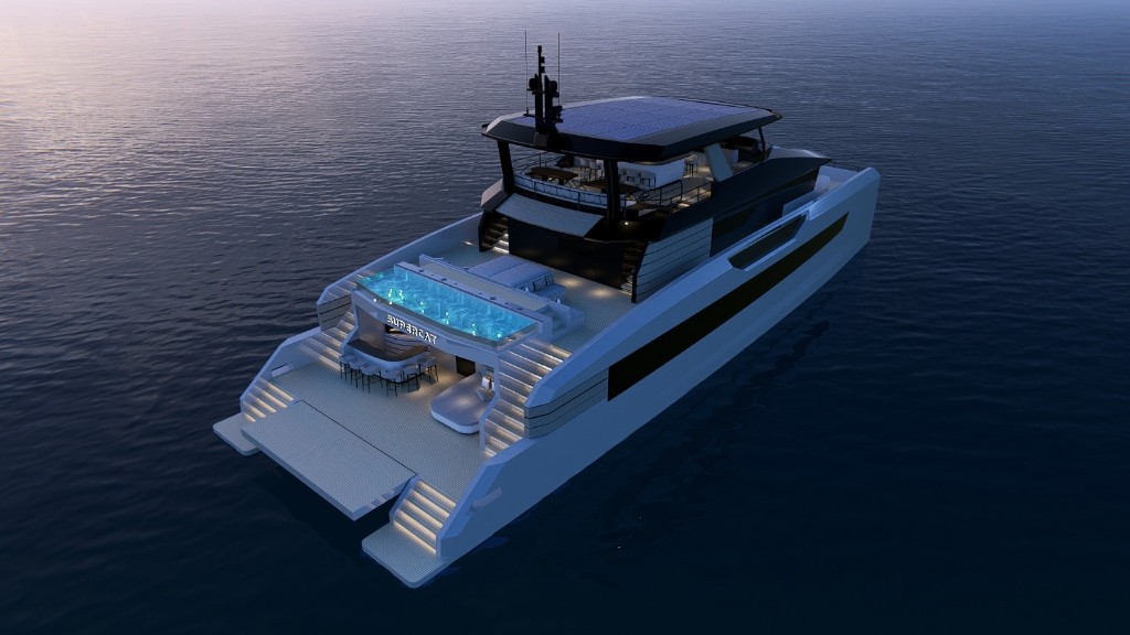 SuperCat 3D render — Exterior profile at sea (71 of 85)