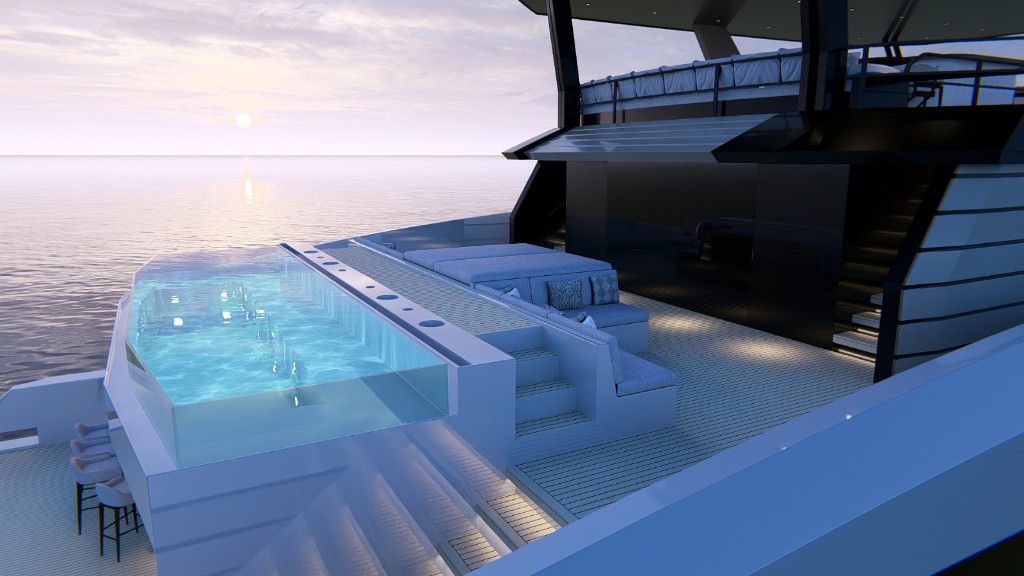 SuperCat 3D render — Aft deck lounge and bar (72 of 85)