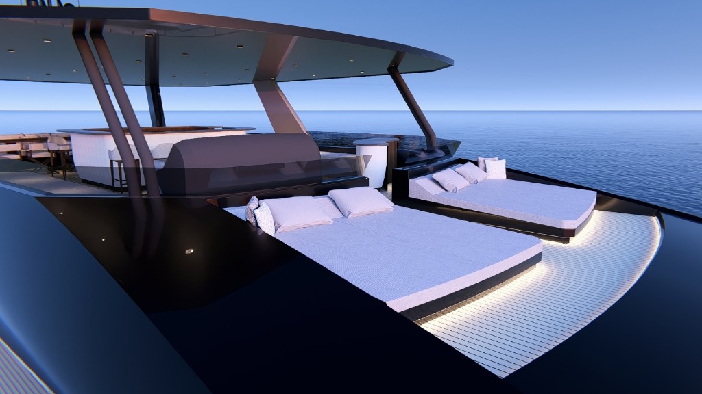 SuperCat 3D render — Flybridge sunbeds (74 of 85)